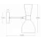 Pair of Wall Sconces Art. A-040 - Metal Lampshade - Brass structure - LIGHT GREEN Color
