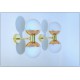 Pair of Wall Sconces DOUBLE SPHERE GLASS Art. A-032 - BRASS / COPPER