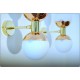 Pair of Wall Sconces DOUBLE SPHERE GLASS Art. A-032 - BRASS / COPPER