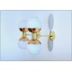 Pair of Wall Sconces DOUBLE SPHERE GLASS Art. A-032 - BRASS / COPPER