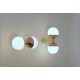 Pair of Wall Sconces DOUBLE SPHERE GLASS Art. A-032 - BRASS / COPPER