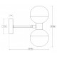 Coppia di Applique DOPPIA SFERA GLASS Art. A-052 - Ottone / ROSSO