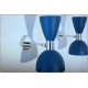 Wall Lamp Art. A-124 - Metal / BRASS Chromed - BLUE Opaque