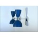 Applique Art. A-124 - Metallo / OTTONE Cromato - BLU Opaco