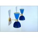 Wall Lamp Art. A-133 - Metal / Brass - Light BLUE / Dark BLUE
