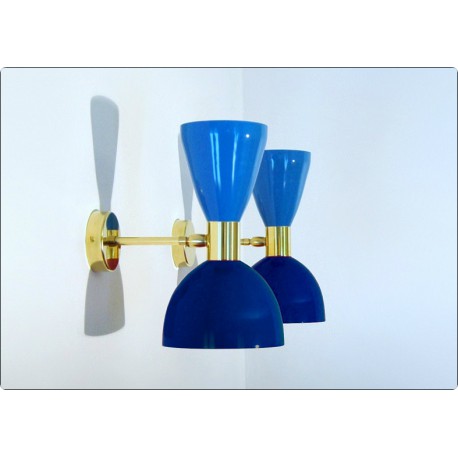 Applique Art. A-133 - Metallo / Ottone - AZZURRO / BLU