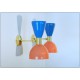 Wall Lamp Art. A-056 - Metal / Brass - PINK / LIGHT BLUE