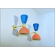 Wall Lamp Art. A-056 - Metal / Brass - PINK / LIGHT BLUE