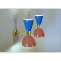 Applique Art. A-056 - Metallo / Ottone - ROSA / AZZURRO