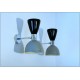 Wall Lamp Art. A-122 - Metal / BRASS Chromed - BLACK / GREY