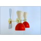 Coppia di Applique Art. A-034 - Paralume in Metallo - Struttura in Ottone - BIANCO / ROSSO