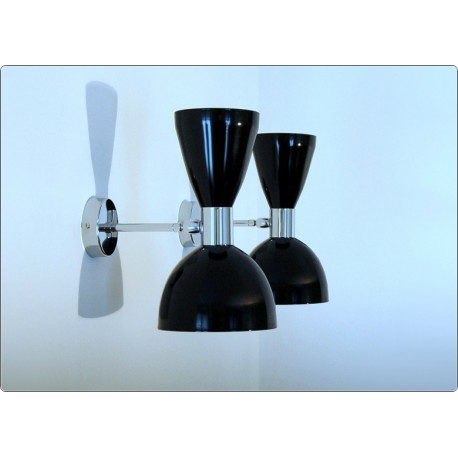 Applique Art. A-134 - Metallo / OTTONE Cromato - NERO