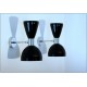 Wall Lamp Art. A-134 - Metal / BRASS Chromed - BLACK Color