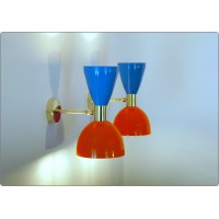 Applique Art. A-131 - Metallo / Ottone - VIOLA / ARANCIONE