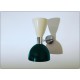 Wall Lamp Art. A-142 - Metal / BRASS Chromed - WHITE / Dark GREEN