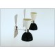 Wall Lamp Art. A-144 - Metal / BRASS Chromed - BLACK & WHITE