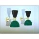 Wall Lamp Art. A-146 - Metal / Brass - BLACK - Dark GREEN