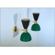 Wall Lamp Art. A-146 - Metal / Brass - BLACK - Dark GREEN