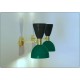 Wall Lamp Art. A-146 - Metal / Brass - BLACK - Dark GREEN