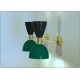 Wall Lamp Art. A-146 - Metal / Brass - BLACK - Dark GREEN