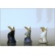 SET of three Ceramics LENCI Turin - Mod. " MONACHELLE "