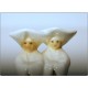 SET of three Ceramics LENCI Turin - Mod. " MONACHELLE "