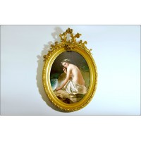 Bathing Beauty - Olio su tela - Ernst Friedrich von Liphart - 19th century