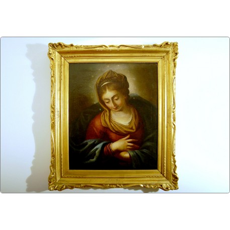 Scuola Italiana ( XVIII ) Olio su Tela - Vergine Immacolata
