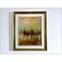 Olio Su Tela - Scena campestre - FRANCACCIO 1977