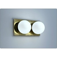 Wall Lamp DOUBLE SPHERE GLASS Art. A-302 - BRASS / Nickel BRASS Dark