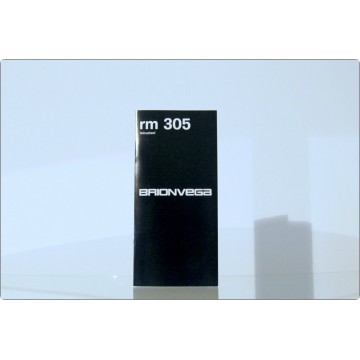 Instruction Booklet BRIONVEGA Mod. RM 305 - M. Zanuso