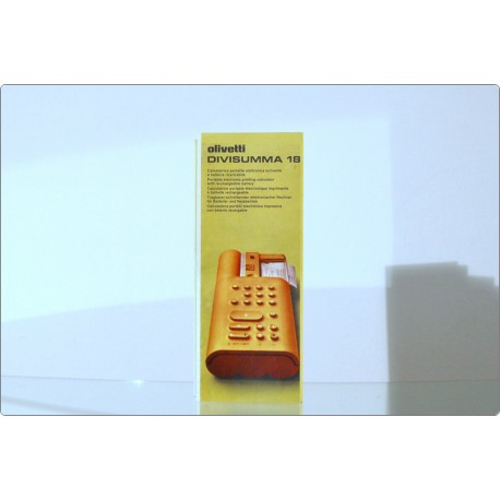 Libretto di Istruzioni OLIVETTI Mod. DIVISUMMA 18