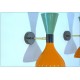 Wall Lamp Art. A-148 - Metal / Brass - Light GREEN / ORANGE