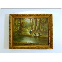 Olio Su Tavola - Domenico Buscaglia - Le Lavandaie 1919