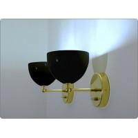 Wall Lamp Art. A-091 - Metal / Brass - BLACK - With Switch