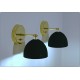 Applique Art. A-091 - Metallo / Ottone - NERO - Con Interruttore