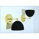 Applique Art. A-091 - Metallo / Ottone - NERO - Con Interruttore