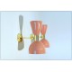 Pair of Wall Sconces Art. A-046 - Metal Lampshade - Brass structure - PINK Antique Color