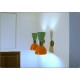 Wall Lamp Art. A-035 - Metal / Brass - Light GREEN / ORANGE