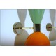 Applique Art. A-035 - Metallo / Ottone - VERDE Chiaro / ARANCIONE