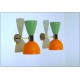 Applique Art. A-035 - Metallo / Ottone - VERDE Chiaro / ARANCIONE
