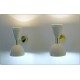 Pair of Wall Sconces Art. A-036 - Metal Lampshade - Brass structure - WHITE Color