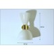 Pair of Wall Sconces Art. A-036 - Metal Lampshade - Brass structure - WHITE Color