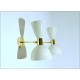 Pair of Wall Sconces Art. A-036 - Metal Lampshade - Brass structure - WHITE Color