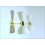 Pair of Wall Sconces Art. A-036 - Metal Lampshade - Brass structure - WHITE Color
