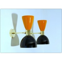 Applique Art. A-041 - Metallo / Ottone - ARANCIONE / NERO