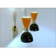 Wall Lamp Art. A-041 - Metal / Brass - ORANGE / BLACK Color