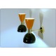 Wall Lamp Art. A-041 - Metal / Brass - ORANGE / BLACK Color