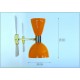 Wall Lamp Art. A-035 - Metal / Brass - ORANGE Color