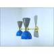 Coppia di Applique Art. A-088 - Paralume in Metallo - Struttura in Ottone - GRIGIO - AZZURRO
